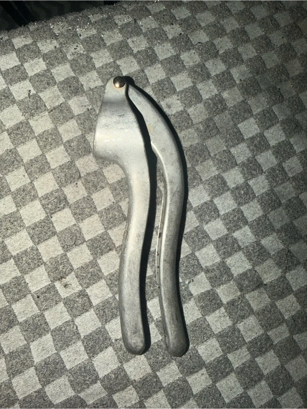 Vintage Metal Gray Nutcracker and Garlic Press - Heavy-Duty Kitchen Tool